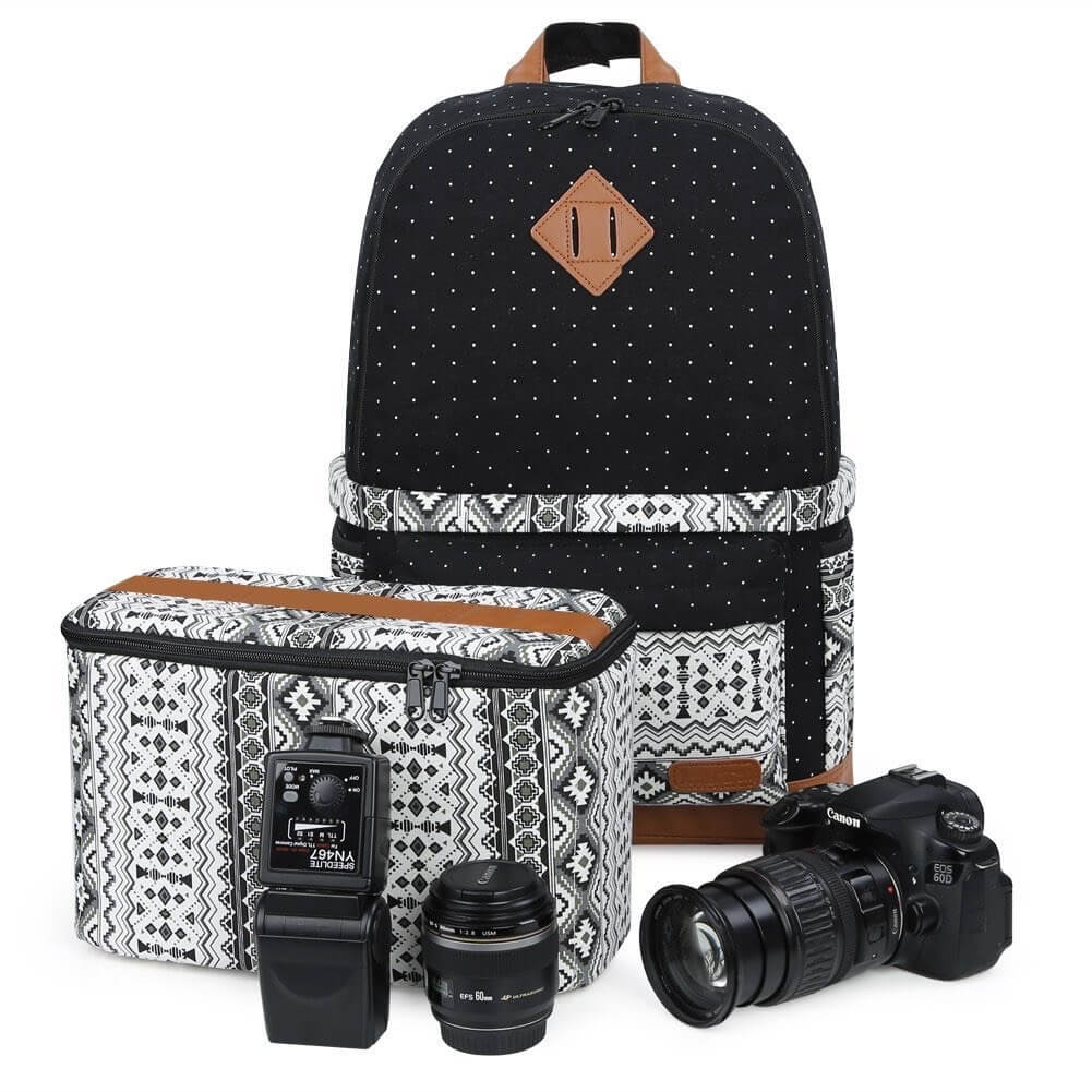 Koolertron Professional Women Canvas Camera Case/Backpack