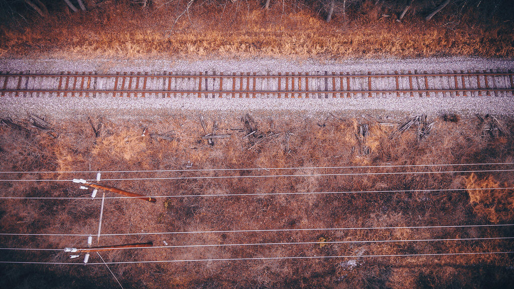 Steve Stanger - train tracks (DJI Phantom photo)