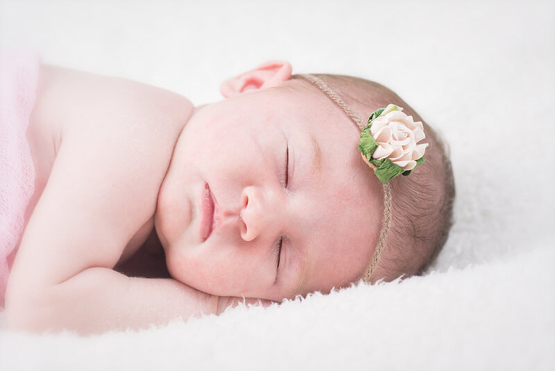 sleeping baby girl
