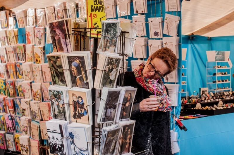 woman choosing a card