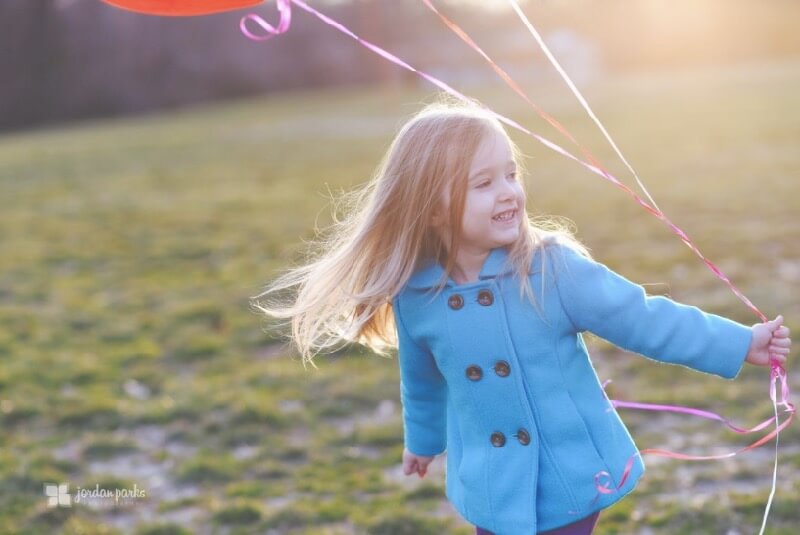 little girl balloon