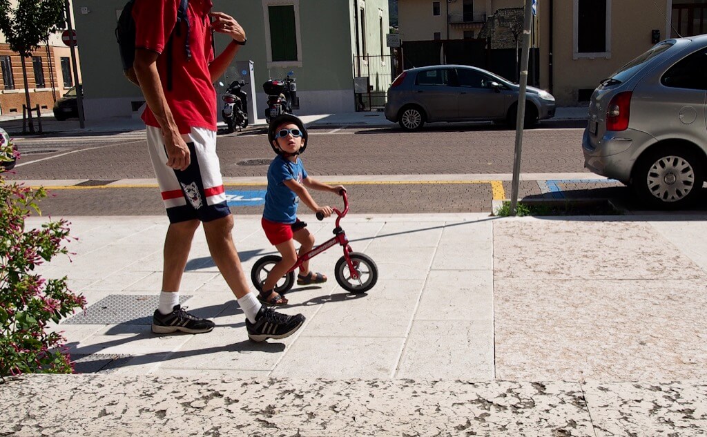 Lynne Otter - Sunday bike ride with dad. Negrar. veneto Italy