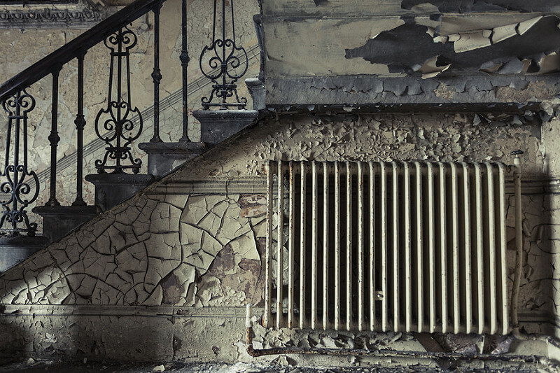 radiator and stairs