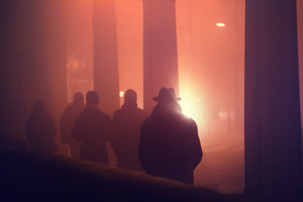 Zaragoza, España silhouettes