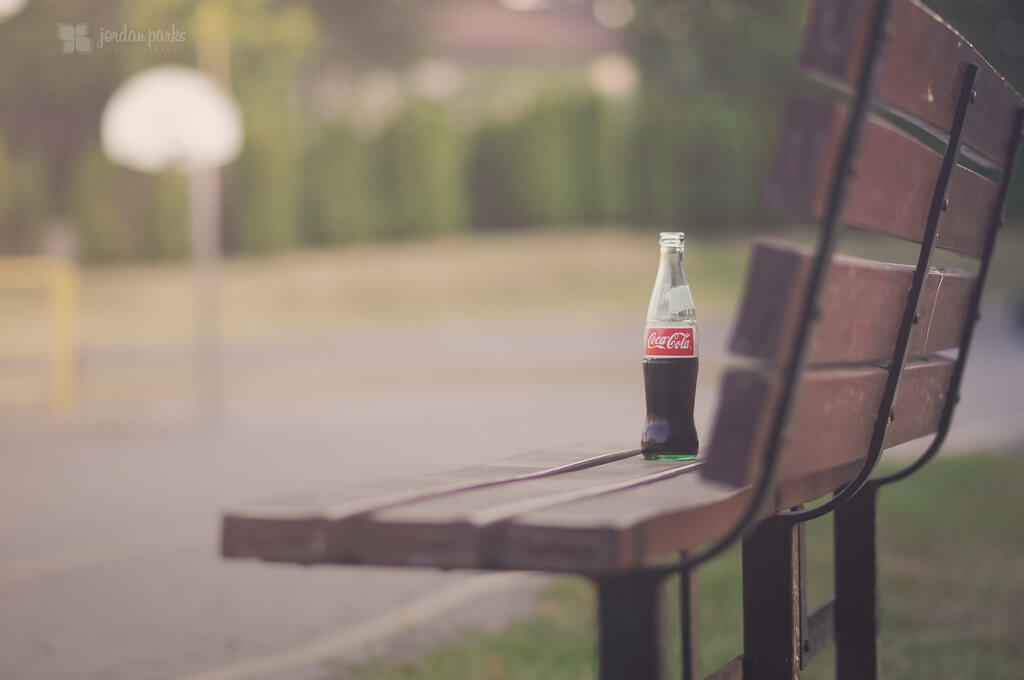 jordan parks - coke bottle on bench