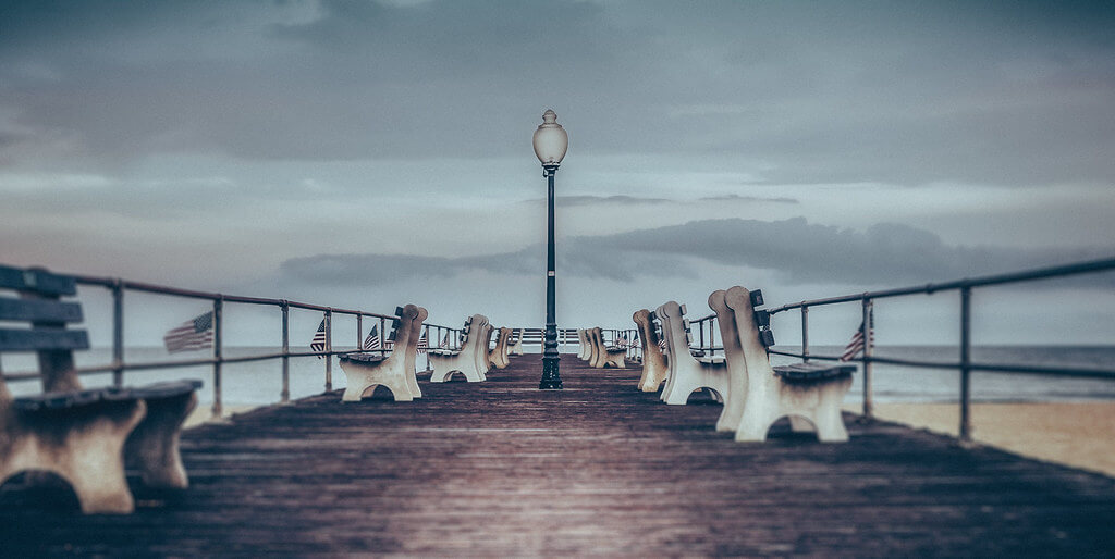 Steve Stanger - stormy boardwalk (Ocean Grove NJ)