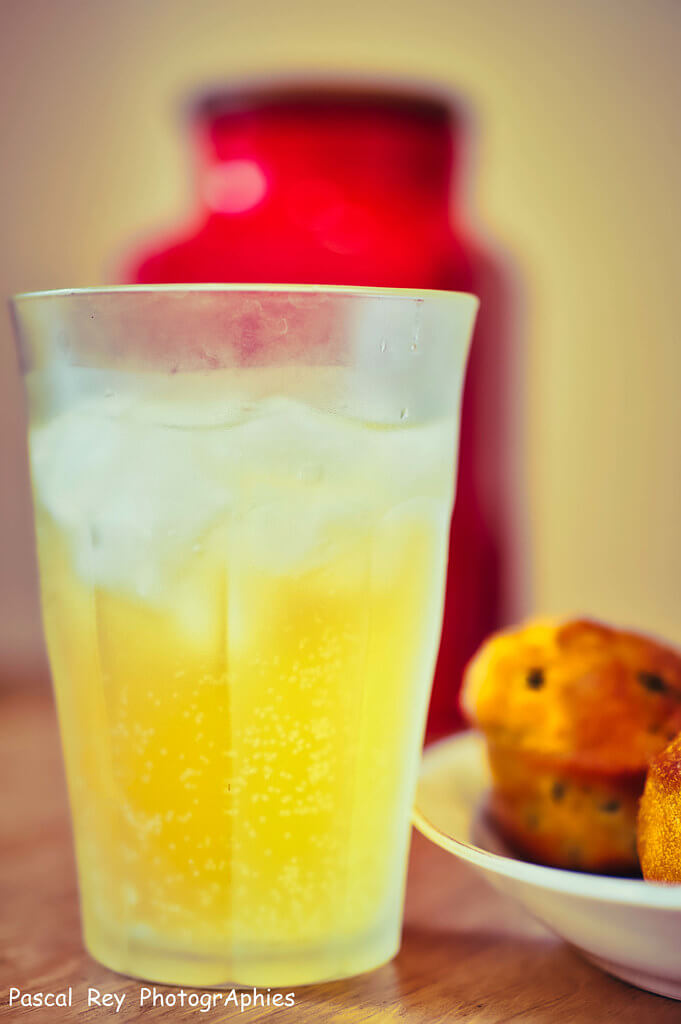 Pascal Rey - Mango syrup with cold sparkling water on the rocks