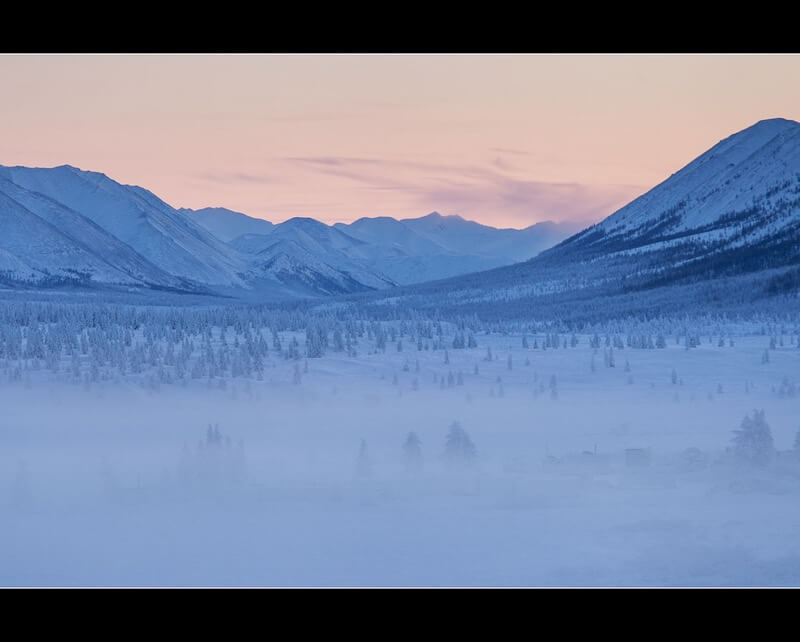 Maarten Takens - After sunset ... near Oymyakon in Yakutia ..